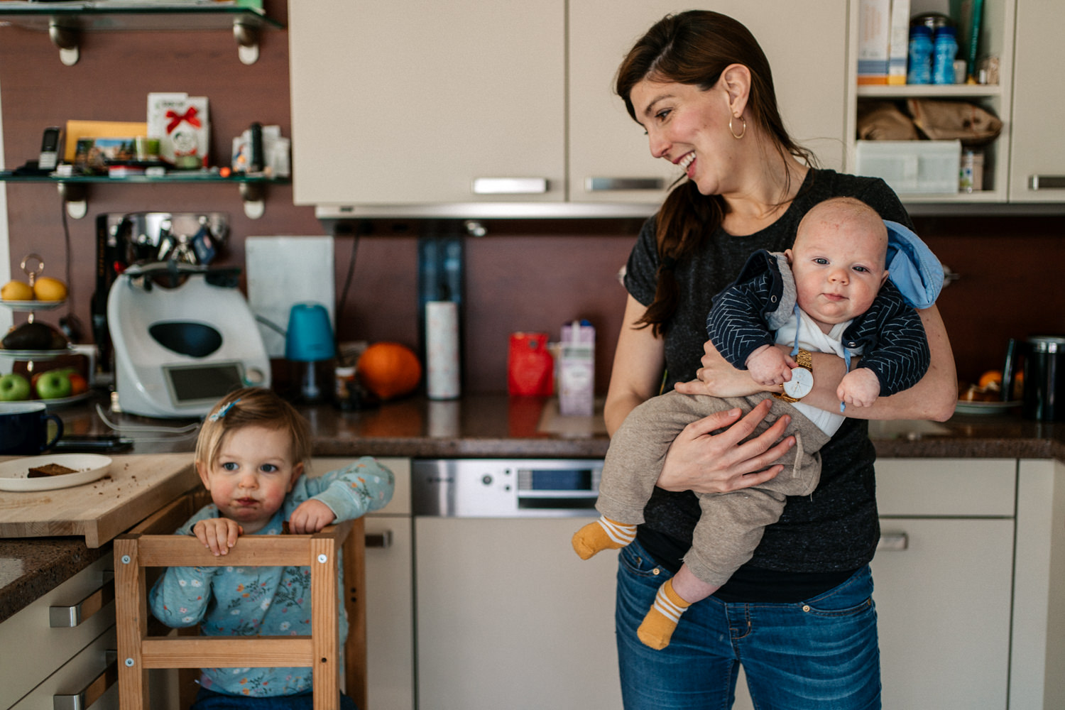 Familie in der Küche